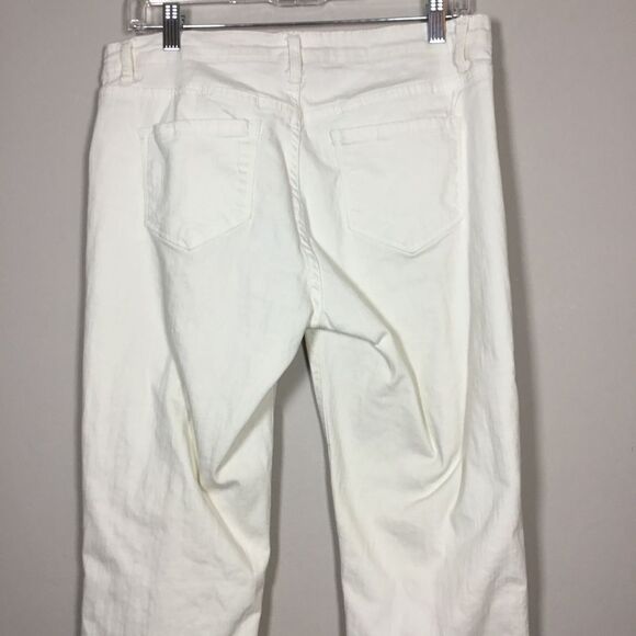 Vintage American brand creamy white distressed jeans waist 34” inner leg 25 1/2” - Picture 4 of 8